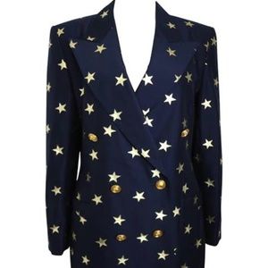 ESCADA Vintage Navy Blue Blazer with Golden Stars / LOOKING FOR, NOT FOR SALE!